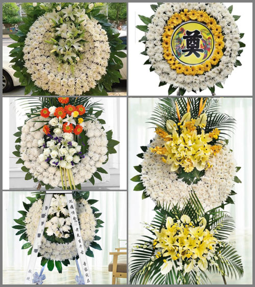 浙江省绍兴上虞区梁湖镇花圈速递