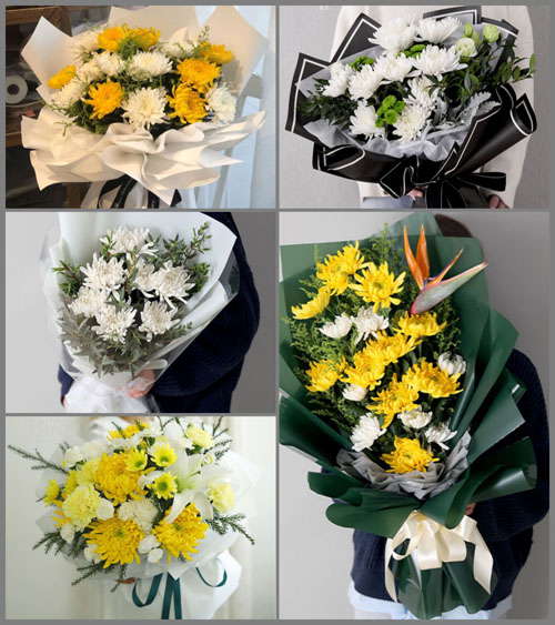 浙江省绍兴上虞区梁湖镇白事花束代送